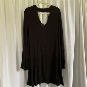 Black Bell Sleeve Dress